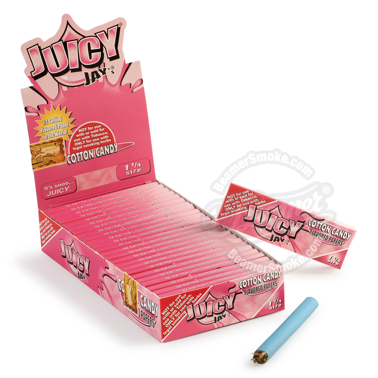 Juicy Jay’s Cotton Candy Flavor 1 1/4 Size Rolling Papers