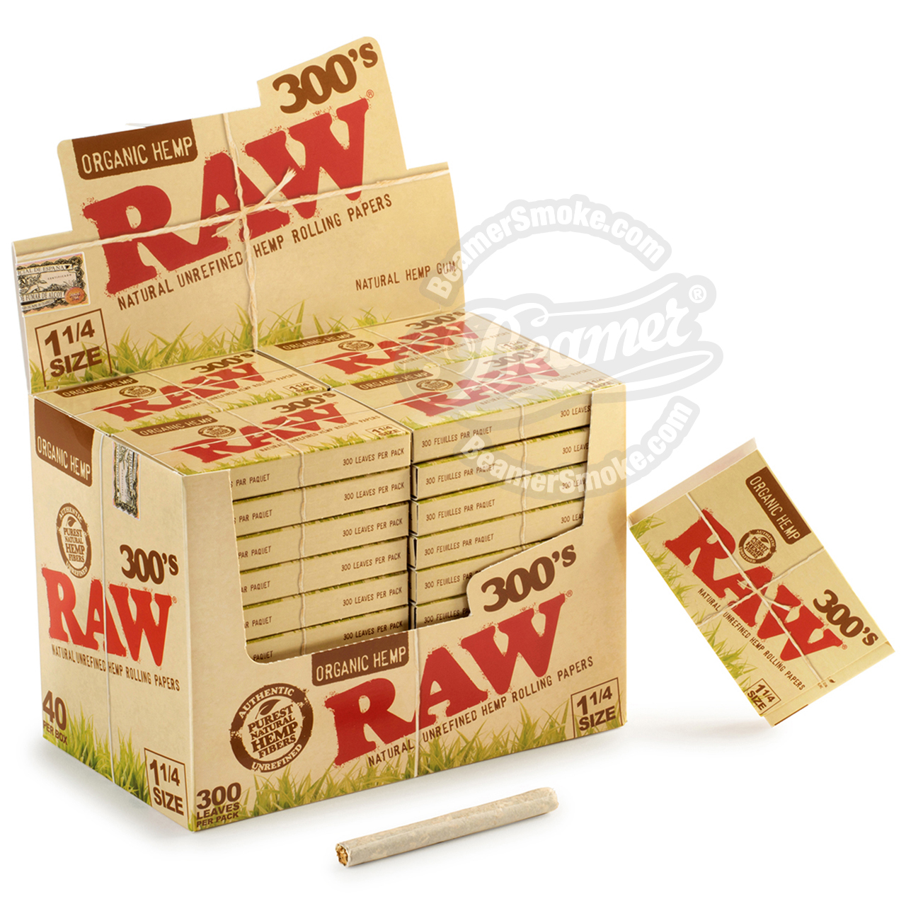 Raw Organic 300's 1 ¼ Size Rolling Papers