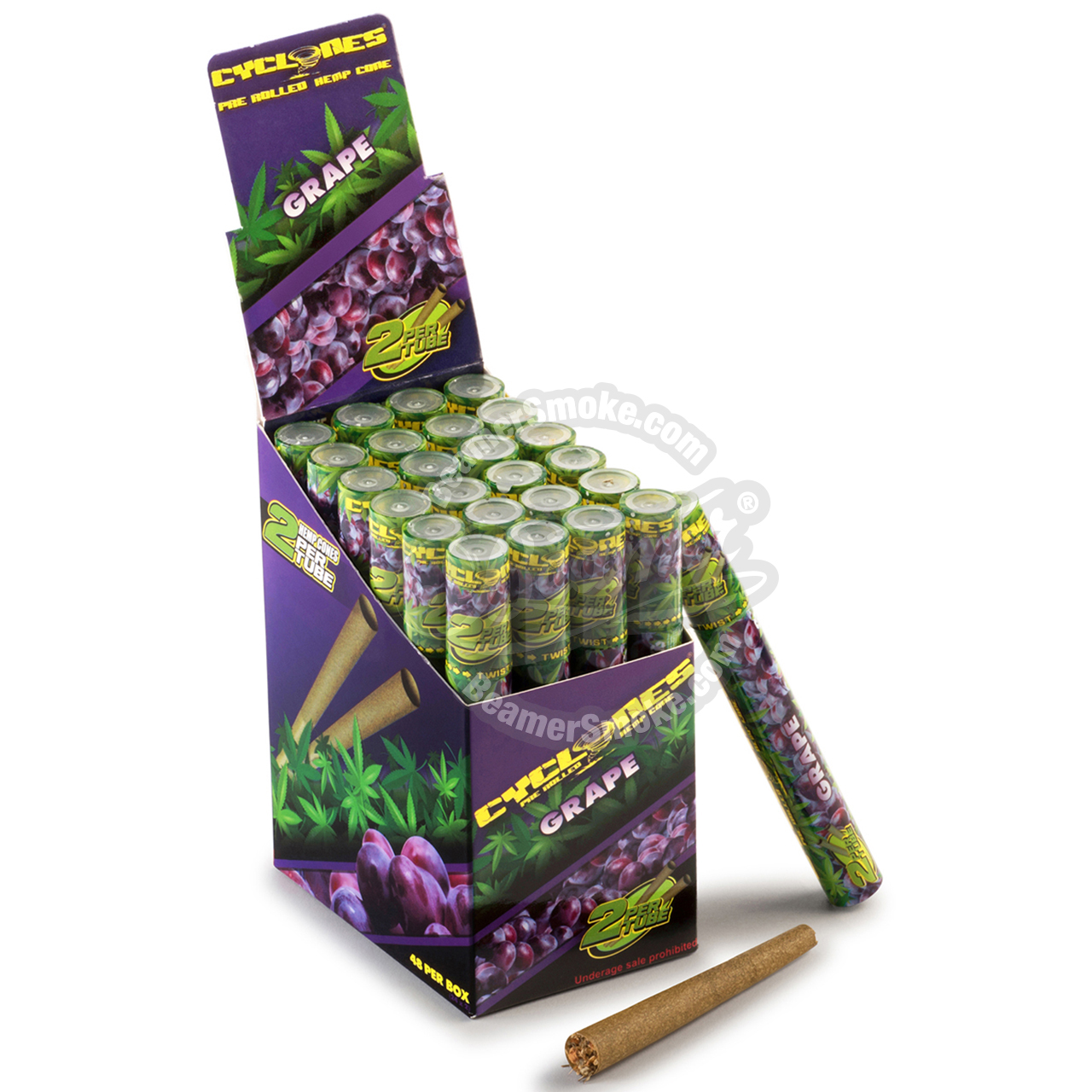 Cyclones Grape Hemp Cones - 2 Count Pack