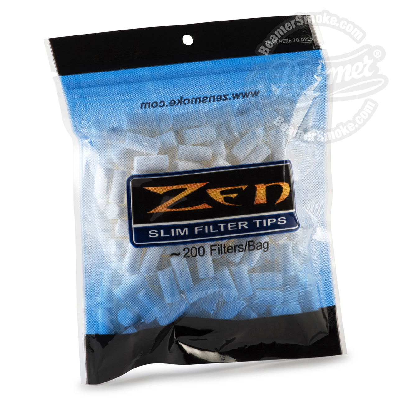 Zen Slim Cotton Filter Tips - 200-Count Pack