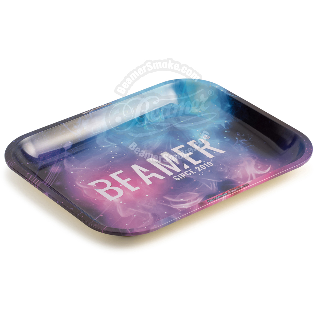 Beamer Large Metal Rolling Tray, Outer Space Design - 13.5 x 11