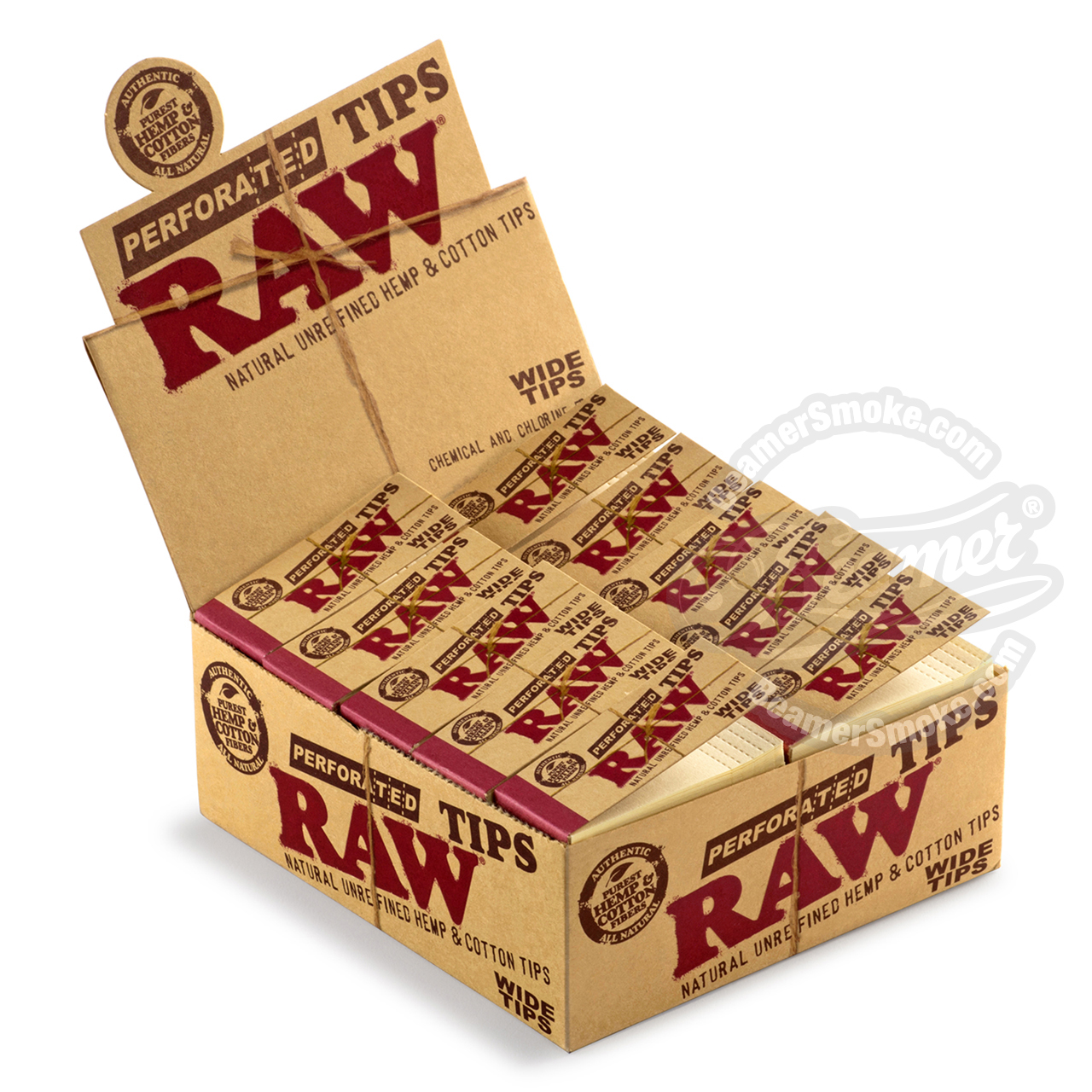 Raw Wide Perforated Rolling Tips