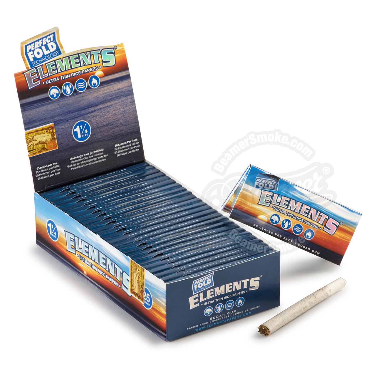 Elements Rice Perfect Fold 1 ¼ Size Rolling Papers