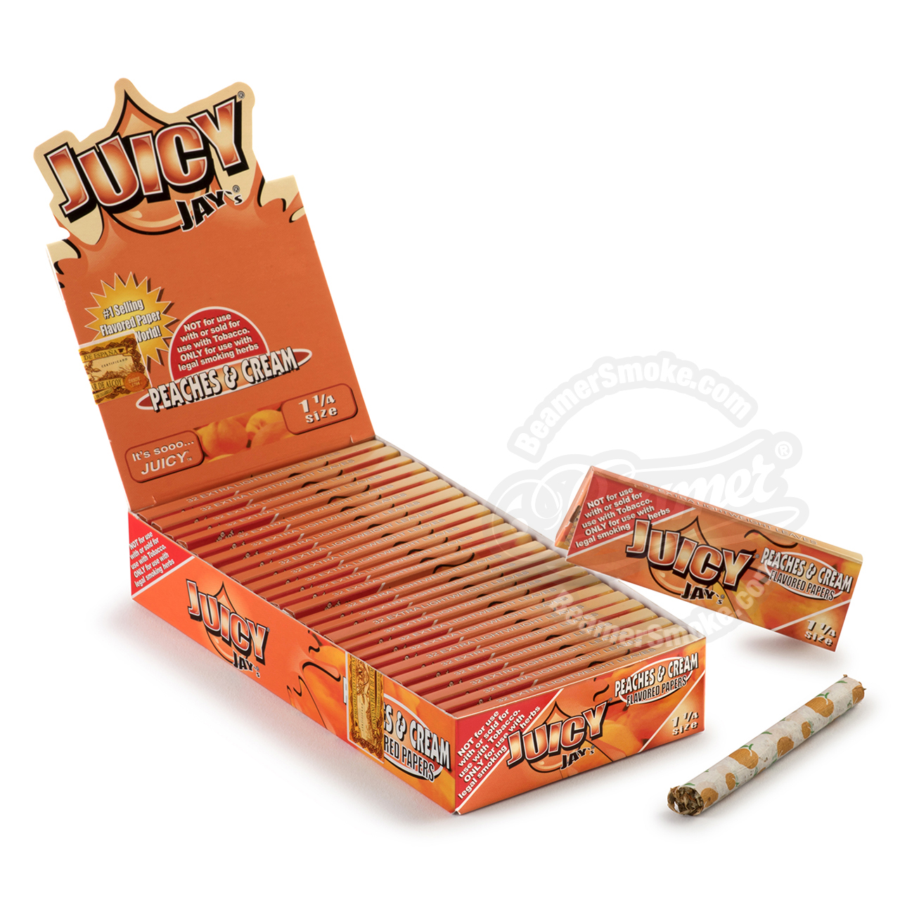 Juicy Jays Peaches & Cream Flavor 1 _ Size Rolling Papers